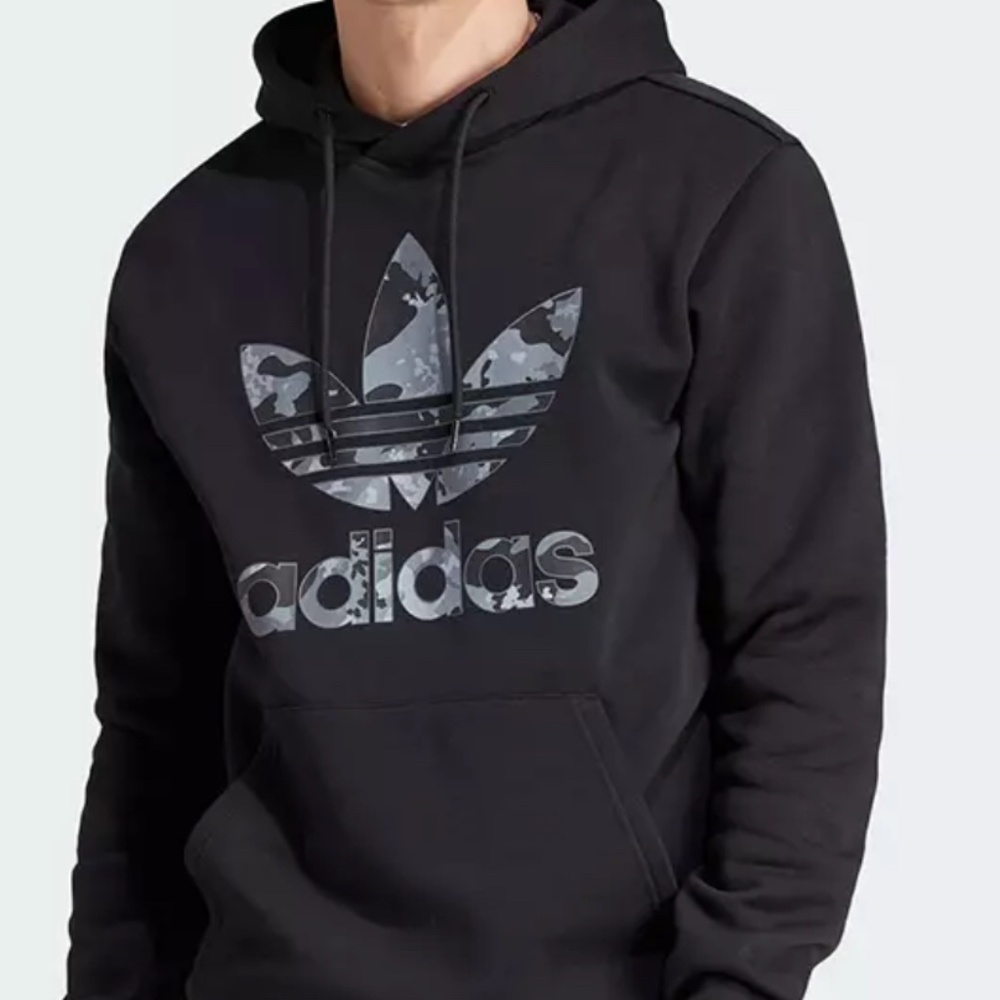 Adidas Originals Hoodie Black With Camo  Men’s NWT